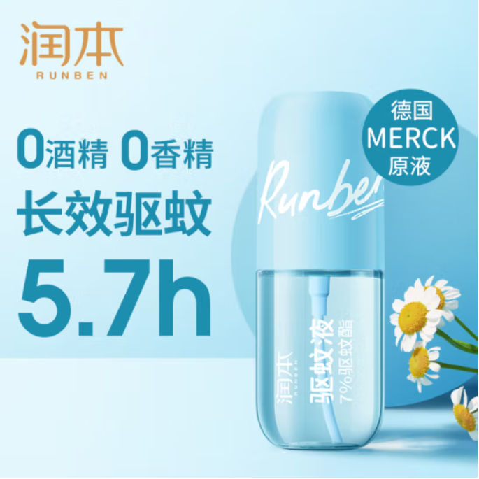 潤本7%驅(qū)蚊酯驅(qū)蚊液65ml