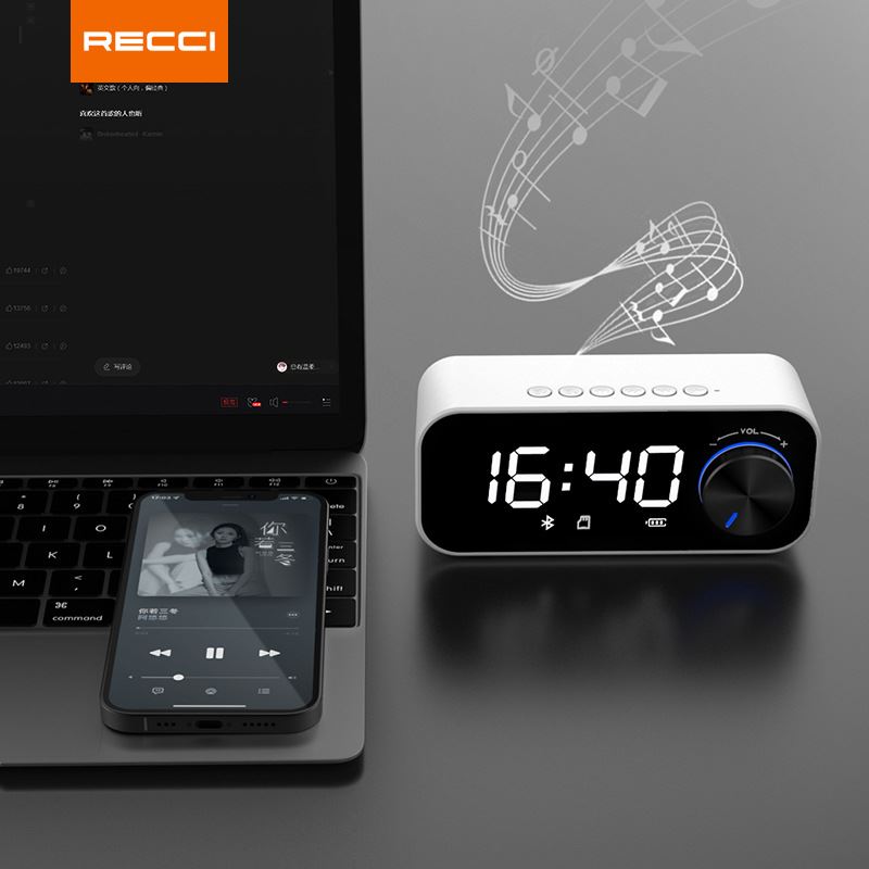 Recci锐思W11双闹钟蓝牙时钟